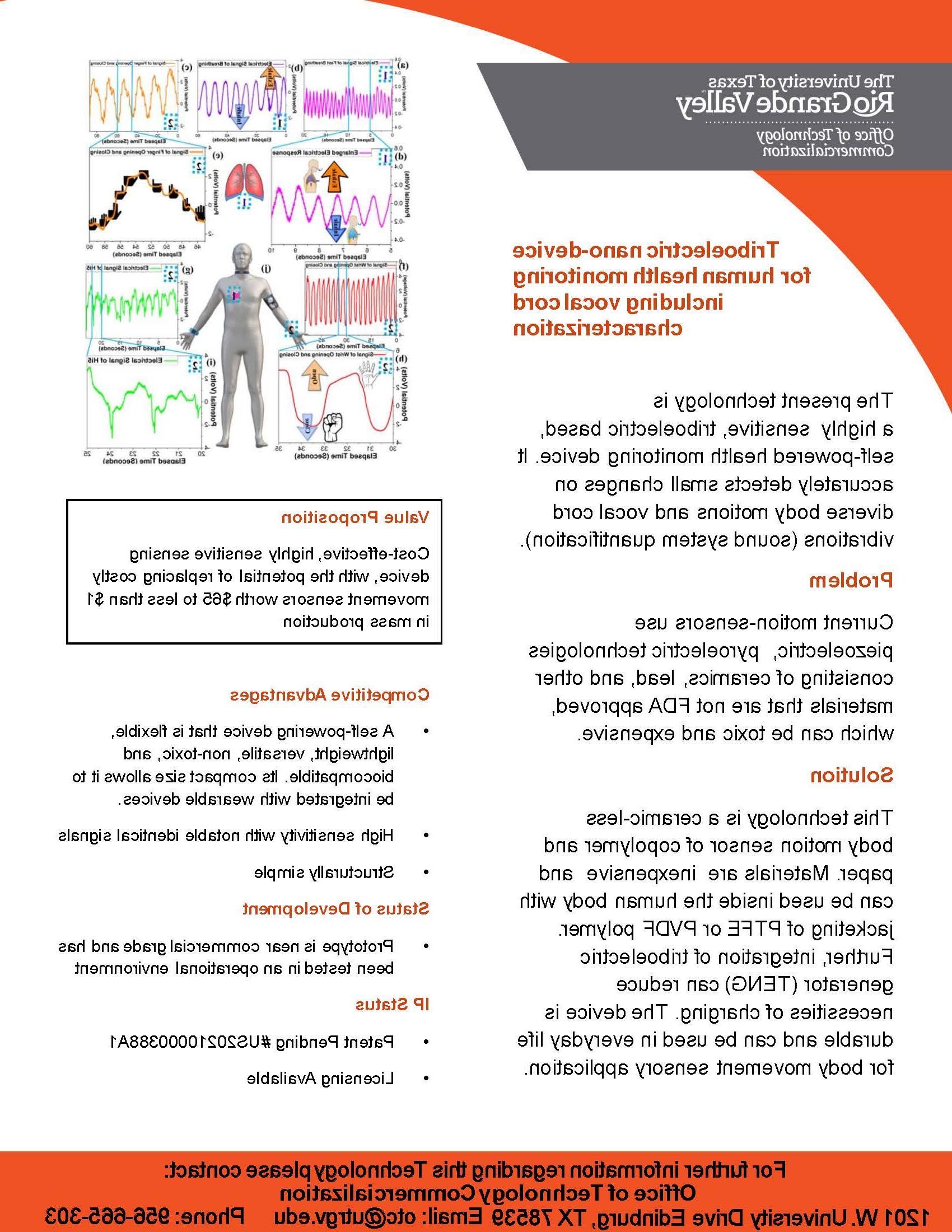 Triboelectric Nano-Device for Human Health Monitoring Including Vocal Cord Characterization PDF