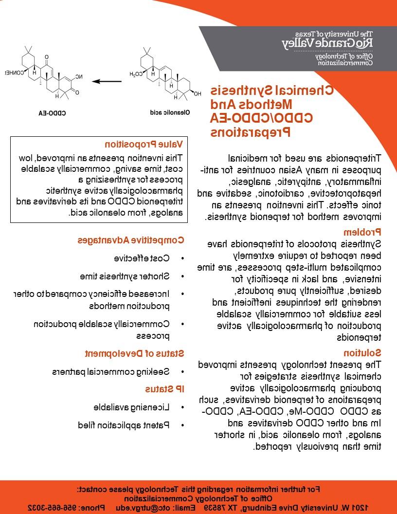 Chemical Synthesis Methods And CDDO/CDDO-EA Preparations PDF