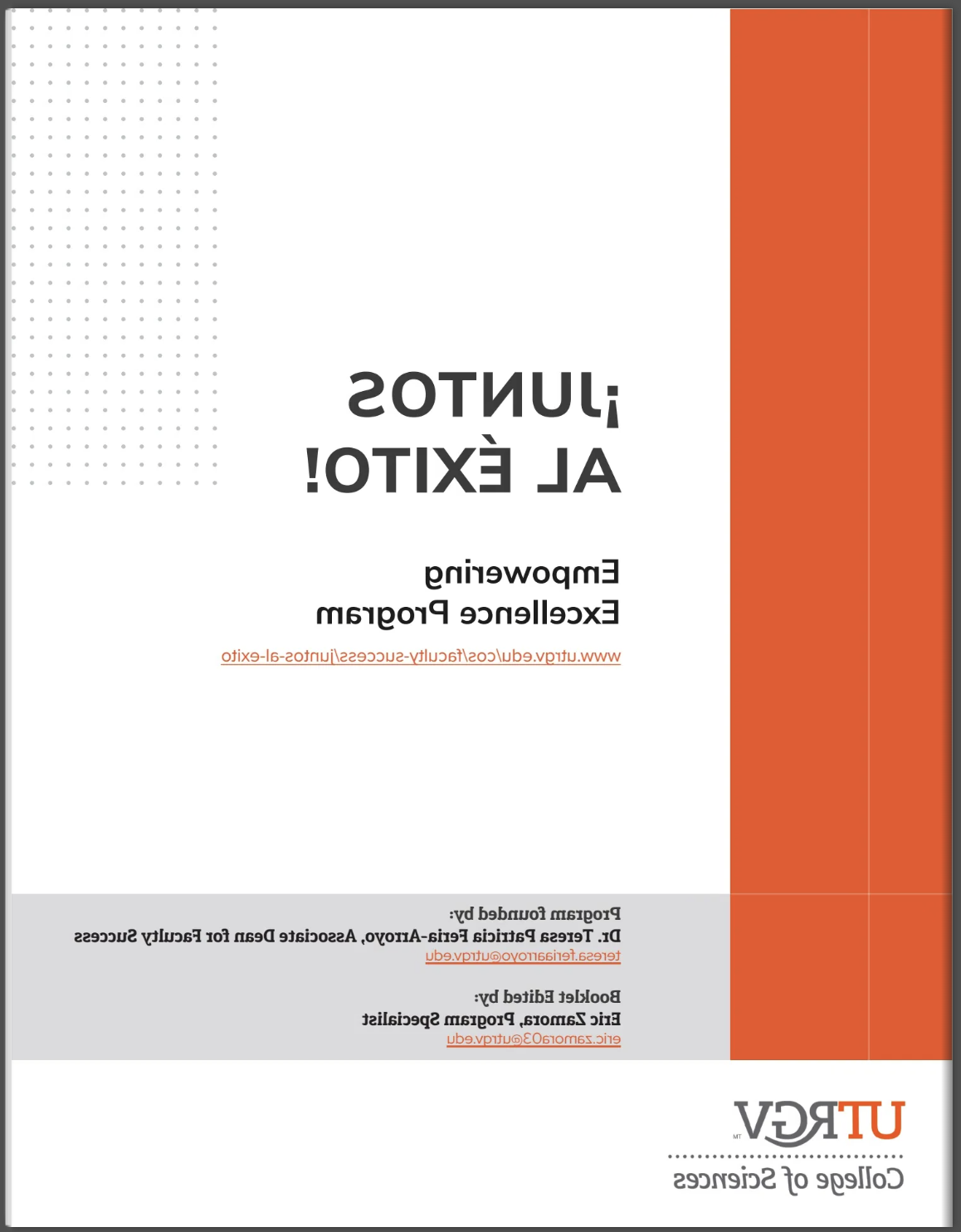 Juntos al Éxito! 英文小册子封面